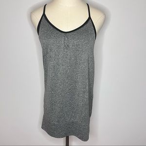 CHAMPION C9 Loose Fit Gray Racer Back Tank Top Built-In Sports Bra Small